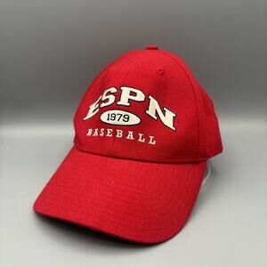 ESPN Baseball Tonight Baseball Cap Flex Fit Red Hat
